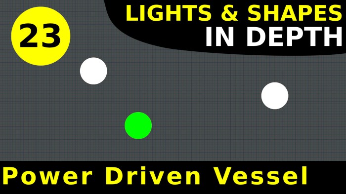 On power driven vessels navigation lights