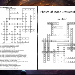 Phases of the moon crossword puzzle