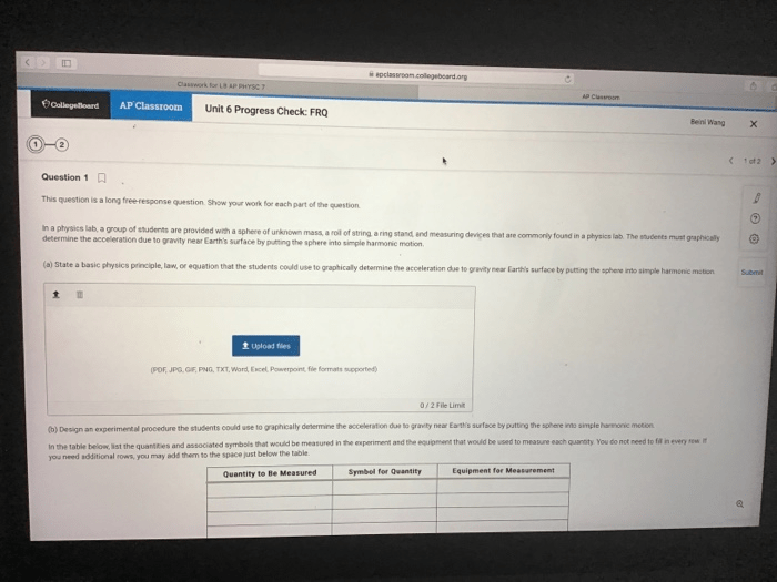 Ap physics 1 unit 6 progress check mcq