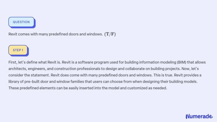 Revit comes with many predefined doors and windows