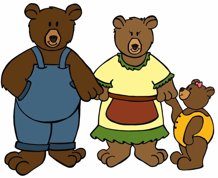 Goldilocks and the three bears story in spanish